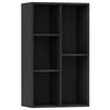 vidaXL Biblioth&egrave;que/Buffet Noir 50x25x80 cm Bois d&rsquo;ing&eacute;nierie