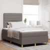 vidaXL Lit &agrave; ressorts avec matelas Taupe 120 x 200 cm tissu