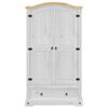 vidaXL Garde-robe Corona blanc 102x52x186 cm bois de pin massif