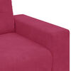 vidaXL | Canapé deux places | avec coussin Rouge bordeaux Velours
