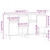 vidaXL Buffets 2 pcs ch&ecirc;ne fum&eacute; bois d'ing&eacute;nierie