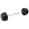 vidaXL Barre d'halt&egrave;res ondul&eacute;e avec plaques 90 kg