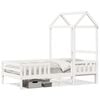 vidaXL Cadre de lit avec toit sans matelas blanc 80x200 cm