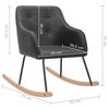vidaXL Chaise &agrave; bascule Gris fonc&eacute; Tissu