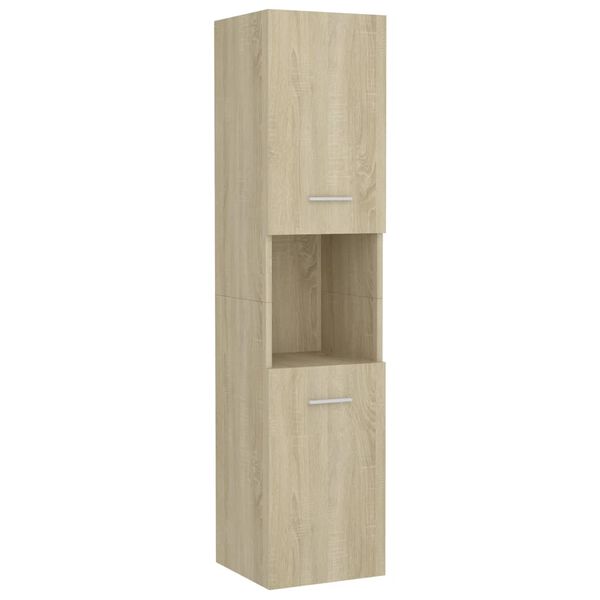vidaXL Armoire de salle de bain Ch&ecirc;ne sonoma Bois d'ing&eacute;nierie