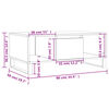 vidaXL Table basse Sonoma gris 90x50x36,5 cm Bois d'ing&eacute;nierie