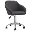 vidaXL Chaises pivotantes &agrave; manger lot de 2 gris fonc&eacute; tissu