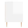 vidaXL Meuble TV blanc brillant 150x30x44,5 cm bois d'ing&eacute;nierie