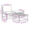 vidaXL Salon de jardin 3 pcs avec coussins bois massif d'acacia