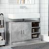 vidaXL Armoire d'&eacute;vier gris b&eacute;ton 90x29x55 cm bois d'ing&eacute;nierie