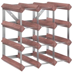 vidaXL Casier &agrave; bouteilles pour 12 bouteilles Marron Bois pin solide