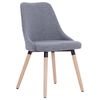 vidaXL Chaises &agrave; manger lot de 6 gris clair tissu
