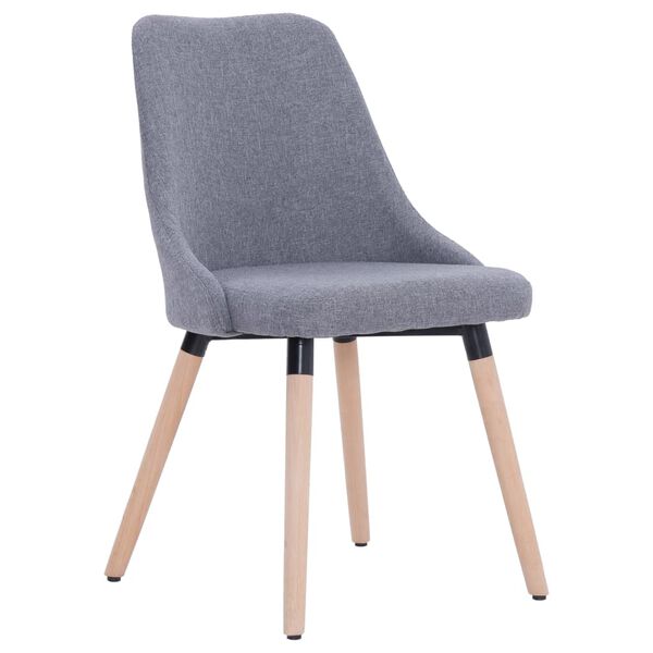 vidaXL Chaises &agrave; manger lot de 6 gris clair tissu