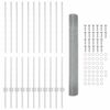 vidaXL Cl&ocirc;ture avec poteau Argent&eacute; 1,2 x 25 m Acier