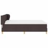 vidaXL Lit &agrave; Ressorts avec Matelas Cr&egrave;me 90x200 cm Tissu Marron fonc&eacute;