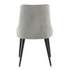 Venture Home Chaises &agrave; manger lot de 2 Velvet Deluxe gris clair/noir