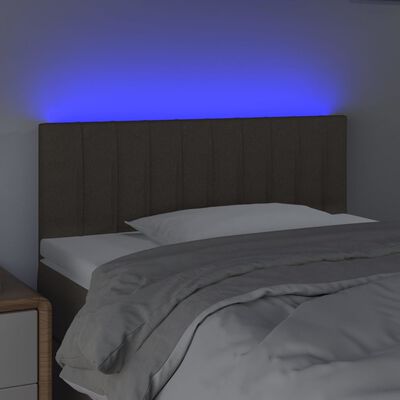 vidaXL Tête de lit à LED Taupe 80x5x78/88 cm Tissu