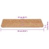 vidaXL Tapis d'escalier 30 pi&egrave;ces 65 x 21 x 4 cm Beige Bord rectangulaire