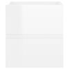 vidaXL Armoire d'&eacute;vier Blanc brillant 41x38,5x45 cm Bois d&rsquo;ing&eacute;nierie