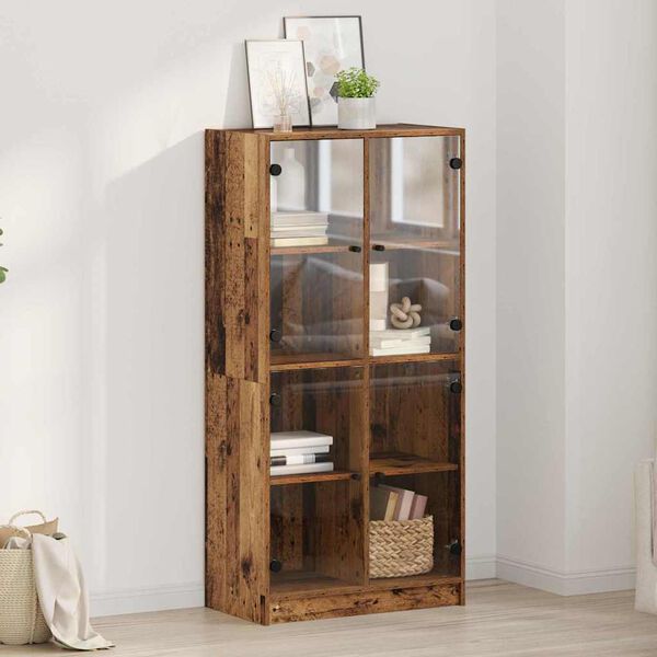 vidaXL Haut Armoire Bois Ancien 68 x 37 x 142 cm Bois d'ing&eacute;nierie