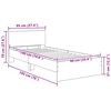 vidaXL Cadre de lit Ch&ecirc;ne artisanal 90 x 190 cm Bois d'ing&eacute;nierie