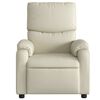 vidaXL Fauteuil inclinable &eacute;lectrique Cr&egrave;me Similicuir