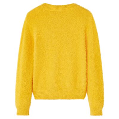 Pull-over tricoté pour enfants ocre foncé 92
