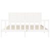 vidaXL Cadre de lit sans matelas blanc bois massif de pin