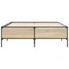 vidaXL Cadre de lit sans matelas ch&ecirc;ne sonoma 135x190 cm