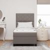 vidaXL Lit &agrave; ressorts avec matelas Taupe 90 x 190 cm tissu