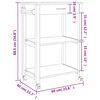 vidaXL Chariot de cuisine MONZA 60x40x88,5 cm bois massif de pin