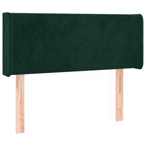 vidaXL T&ecirc;te de lit avec oreilles Vert fonc&eacute; 83x16x78/88 cm Velours