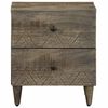 vidaXL Tables chevet 2 pcs gris clair 40x33x46 cm bois manguier solide
