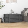 vidaXL Bo&icirc;te de rangement Gris 91x40,5x42 cm Bois massif de pin