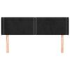 vidaXL T&ecirc;te de lit avec oreilles Noir 147x16x78/88 cm Velours