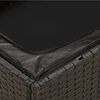 vidaXL Chaise de jardin sans accoudoirs avec coussins en polyrotin noir