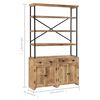 vidaXL Buffet avec &eacute;tag&egrave;res Bois de manguier massif 120x35x200 cm
