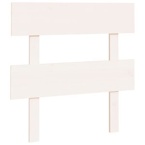 vidaXL T&ecirc;te de lit Blanc 93,5x3x81 cm Bois massif de pin