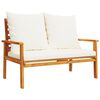 vidaXL Canap&eacute; de jardin 120 cm avec coussin bois d'acacia massif