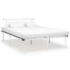 vidaXL Cadre de lit sans matelas blanc m&eacute;tal 140x200 cm