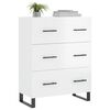 vidaXL Buffet Blanc brillant 69,5x34x90 cm Bois d'ing&eacute;nierie
