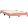 vidaXL Sommier &agrave; lattes de lit avec matelas rose 120x190 cm velours
