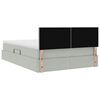 vidaXL Lit avec rangement et LED Gris clair 140 x 190 cm Velours
