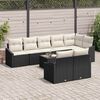 vidaXL Ensemble de Canap&eacute;s avec coussin 9 pcs Noir polyrotin