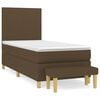 vidaXL Sommier &agrave; lattes de lit avec matelas Marron fonc&eacute; 90x190 cm