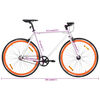 vidaXL V&eacute;lo &agrave; pignon fixe blanc et orange 700c 55 cm