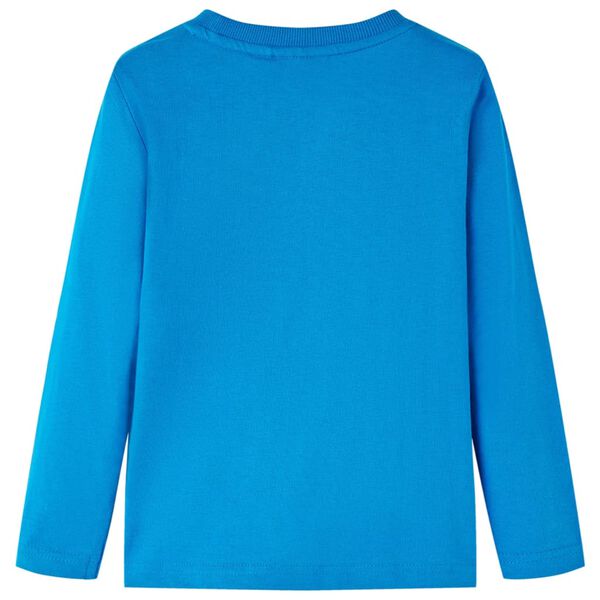 T-shirt enfants manches longues bleu cobalt 104