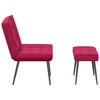 vidaXL Chaise de relaxation avec tabouret Bordeaux Velours