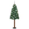 vidaXL Sapin de No&euml;l mince Vert 210 cm PVC et bois de pin massif