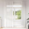 vidaXL Rideaux en voile avec passe-tringles 2 pcs blanc